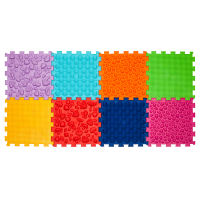 Orthopädische Sensorik Strukturmatten "Puzzle Mix" 8 Elemente Weiche