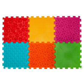 Orthopädische Sensorik Strukturmatten "Puzzle Mix" 6 Elemente Weiche
