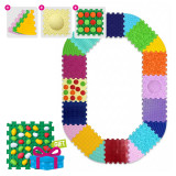 Massagematte «Ortek Multi Mix» 12 Elemente + 8 Sektoren Puzzles WABEN + Kieselsteineals Geschenk