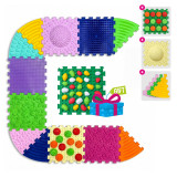 Massagematte «Ortek Multi Mix» 6 Elemente + 6 Sektoren Puzzles WABEN + Kieselsteineals Geschenk