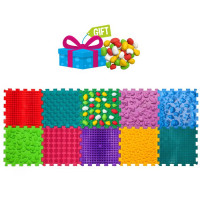 Massagematte Ortek Mix Puzzle, 10 Teile + Modulsatz «Kieselsteine»