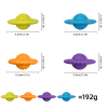 Magnetische Anti-Stress-Kugeln UFO aus Silikon, 4er-Set