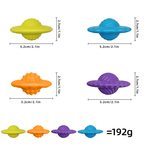 Magnetische Anti-Stress-Kugeln UFO aus Silikon, 4er-Set