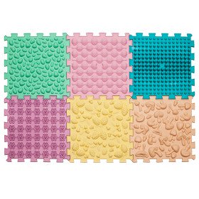 Massagematte Puzzle Mix Pastell 6 Elemente