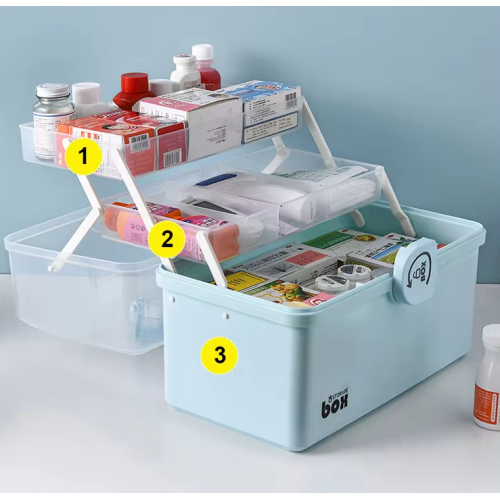 Medikamenten-Organizer 34x19x21.5 cm Größe L