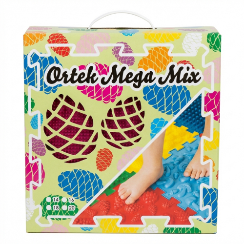 Massagematte Ortek Mega Mix Puzzle 12 Teile + 8 Sektoren PASTELL