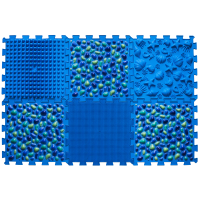 Orthopädische Sensorik Strukturmatten Puzzle "Mix" 6 Elemente Blaue Kieselsteine