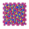 Orthopädische Sensorik Strukturmatten Puzzle "Mix" 6 Elemente Rosa Kieselsteine