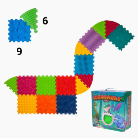 Massagematte Ortek «Dinosaurier Puzzle» 9 Teile + 6 «Dreiecke»