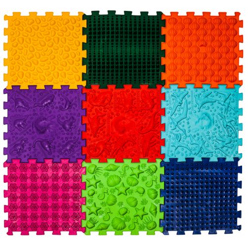 Massagematte Ortek «Dinosaurier Puzzle» 9 Elemente