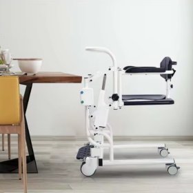 Professioneller Rollstuhl mit elektrischem Lift Toilettenrollstuhl auf Rädern mit Sitzverstellung