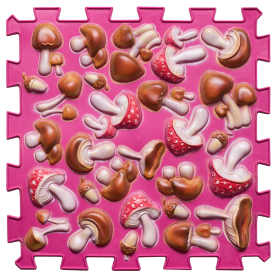 Orthopädische Sensorik Ortek Strukturmatten "Pilze" Bunt Rosa 1 Element