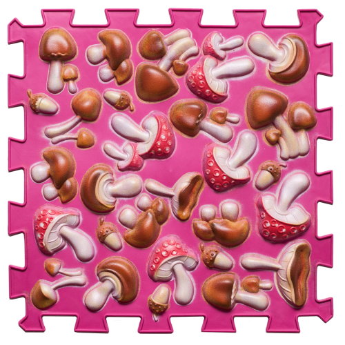 Orthopädische Sensorik Ortek Strukturmatten "Pilze" Bunt Rosa 1 Element