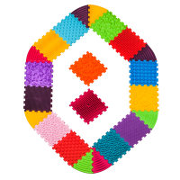 Orthopädische Sensorik Strukturmatten "Puzzle" 14 Elemente + 8 Dreiecke