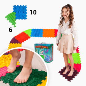 Massagematte Ortek «Dinosaurier Puzzle» 10 Teile + 6 «Dreiecke»