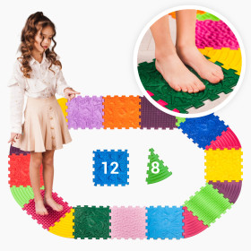 Massagematte Ortek «Dinosaurier Puzzle» 12 Teile + 8 «Dreiecke»