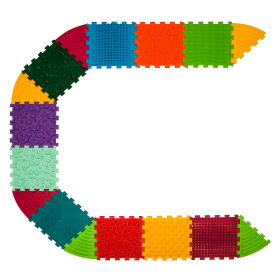 Orthopädische Sensorik Strukturmatten "Puzzle" 10 Elemente + 6 Dreiecke