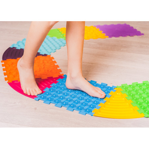 Orthopädische Sensorik Strukturmatten "Puzzle" 14 Elemente + 8 Dreiecke