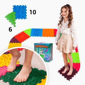 Massagematte Ortek «Dinosaurier Puzzle» 10 Teile + 6 «Dreiecke»