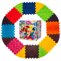 Orthopädische Sensorik Strukturmatten "Puzzle" 8 Elemente + 8 Dreiecke