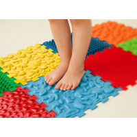 Orthopädische Sensorik Strukturmatten für Kinder und Erwachsene Puzzle "Mix" 8 Elemente