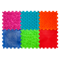Orthopädische Sensorik Strukturmatten Puzzle "Mix" 6 Elemente