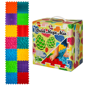 Orthopädische Sensorik Strukturmatten Puzzle "Mega Mix" 14 Elemente