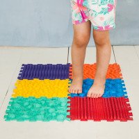 Orthopädische Sensorik Strukturmatten Massagematte Puzzle "Meeresstrand" 6 Elemente