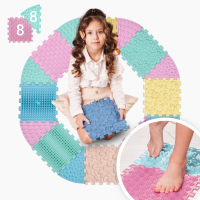 Massagematte Ortek Mix Puzzle 8 Teile + 8 Sektoren PASTELL