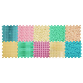 Massagematte Puzzle Mix Pastell  10 Elemente