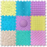 Massagematte Puzzle Mix Pastell 9 Elemente