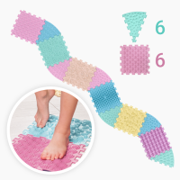 Massagematte Ortek Mix Puzzle 6 Teile + 6 Sektoren PASTELL