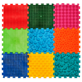 Orthopädische Sensorik Strukturmatten " Puzzle Meer" 9 Elemente