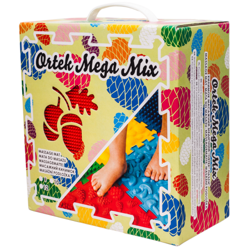Orthopädische Sensorik Strukturmatten Puzzle "Mega Mix" 12 Elemente