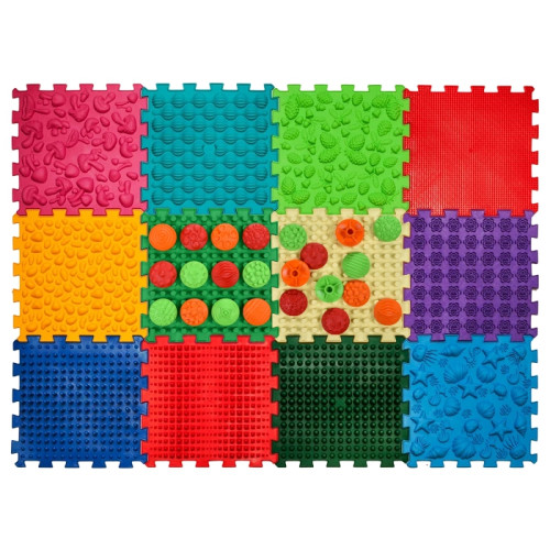 Massagematte «Ortek Mix Puzzles» 12 Elemente + «Muster» als Geschenk